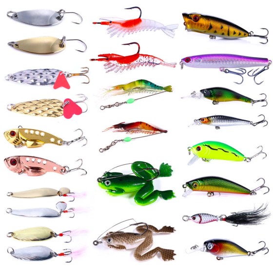 Fishing gear set, lure, Minoan rock wave crawling glitter soft bait, pencil micro bait, fishing bait