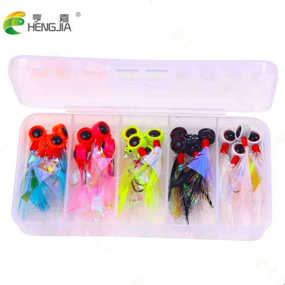 Lead hook, micro object, small hook, fake bait box, anti hanging bottom, reflective big eye lead hook