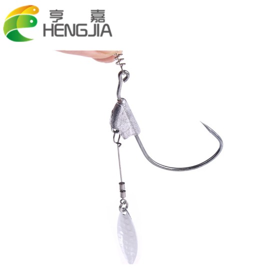 Spring clip, glitter, crank hook, rock fishing platform fishing, sea fishing, hot selling lead hook, reinforced version lead hook