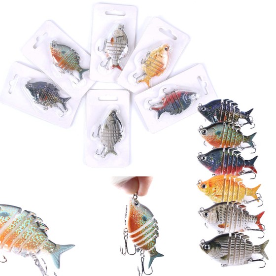 Amazon tilapia biomimetic lure 6.35cm 9.3g false bait multi section fish lure