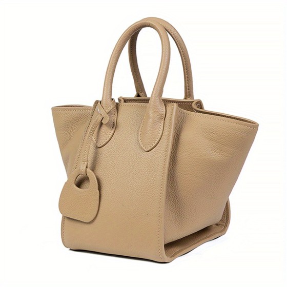 Early Spring 2025 Women's Leather Wing Handbag, Shoulder Cross, Bucket Bag, Large Capacity Handbag
