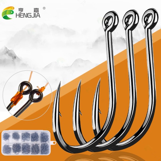 Single Hook Freshwater Sea Water 9-16 # Iseni Fish Hook Box Set Fishing Gear