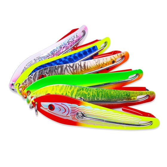 Sea fishing 30g single hook iron plate color iron plate glitter fake bait lure lure lead fish iron plate