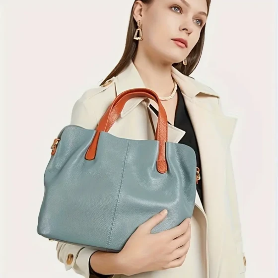 Unique and Elegant Women's Large Capacity Office Handbag - Unique Shoulder Backpack and Magnetic Closure Handbag