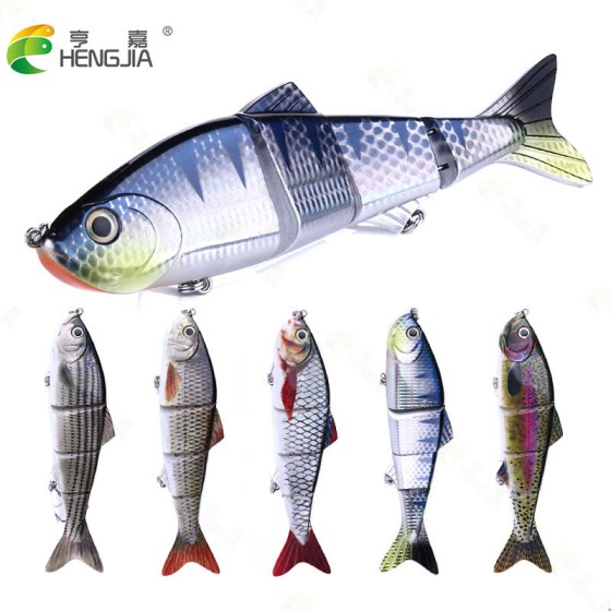 Luya four section hard bait multi section simulation plastic hot selling sea bass bait fake bait
