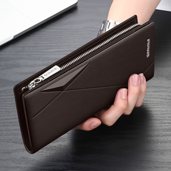 GERUOLA Men's Genuine Leather Long Wallet