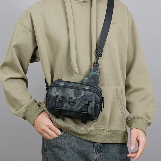 Men's fashion camouflage sling bag - Multi-functional sports strap backpack