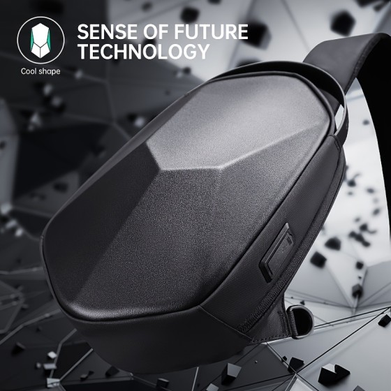 Slung single shoulder bag, men's large capacity chest bag, cool appearance, outdoor cycling.