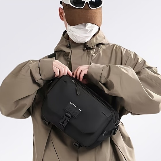 Men's leisure oxford messenger bag - Fashionable black travel shoulder bag