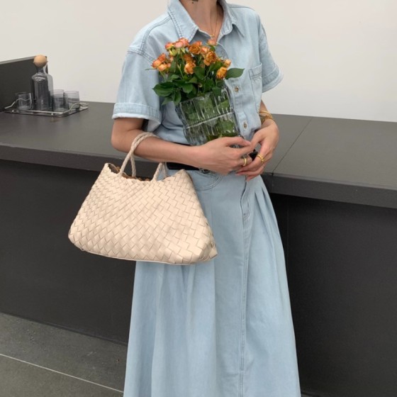 High end handmade woven bag