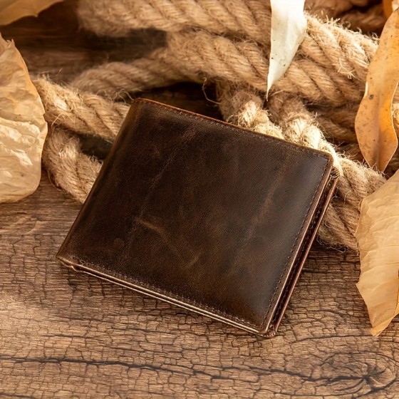 Retro leather men's leather wallet